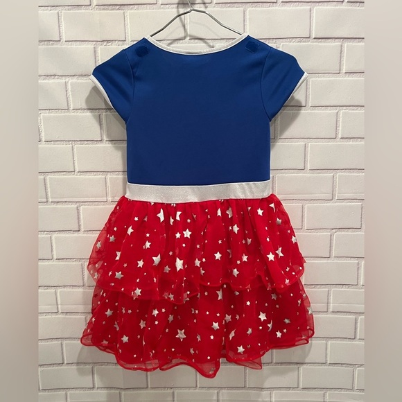 SUPERGIRL short sleeve red&blue dress /size M (7-8) - Picture 5 of 5